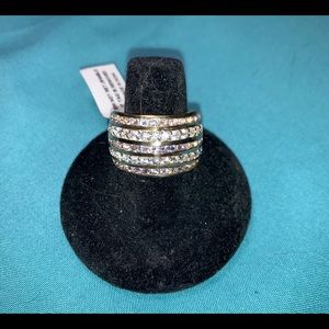 NWT Tanzanite and White Zircon Ring Size 7